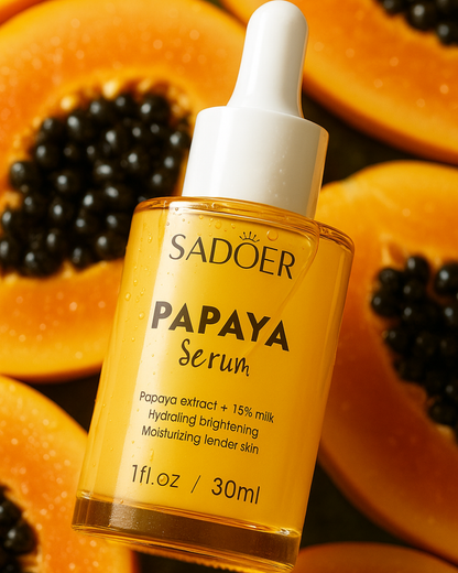 SADOER Serum de Papaya + Leche Natural Hidrata, Ilumina y Rejuvenece tu Piel.